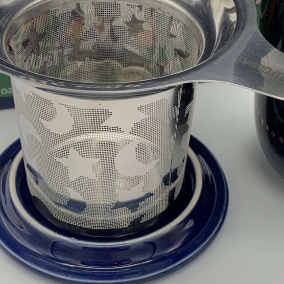 Davids Tea Color Changing Nordic Mug Christmas Tree Navy W/Infuser - Picture 5 of 16